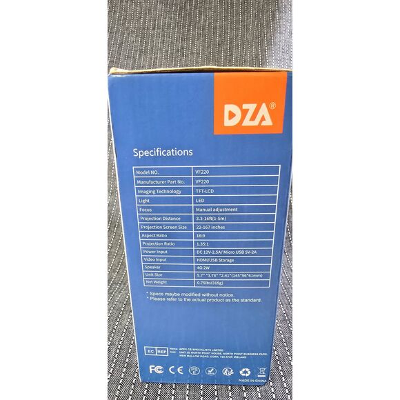 DZA LED Portable and Compact Projector - Picture 2 of 4